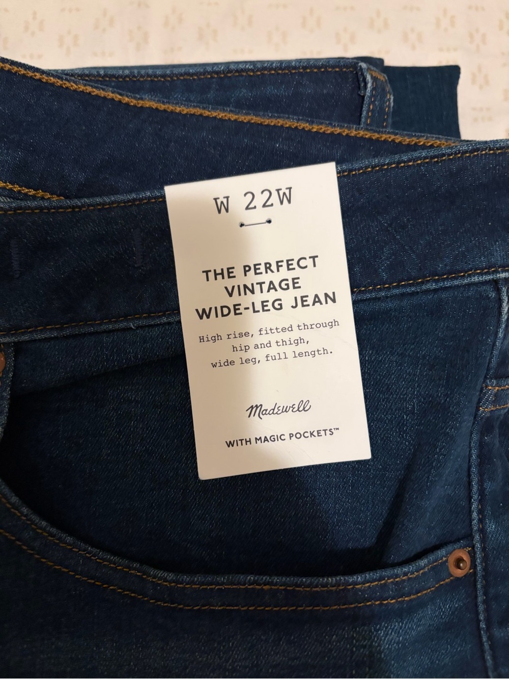 Madewell Dark Blue Wide-Leg Vintage Jeans